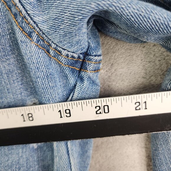 Womens Ci Sono Denim Collection Blue Jean Jacket Distressed Button Up Size S - Picture 9 of 11